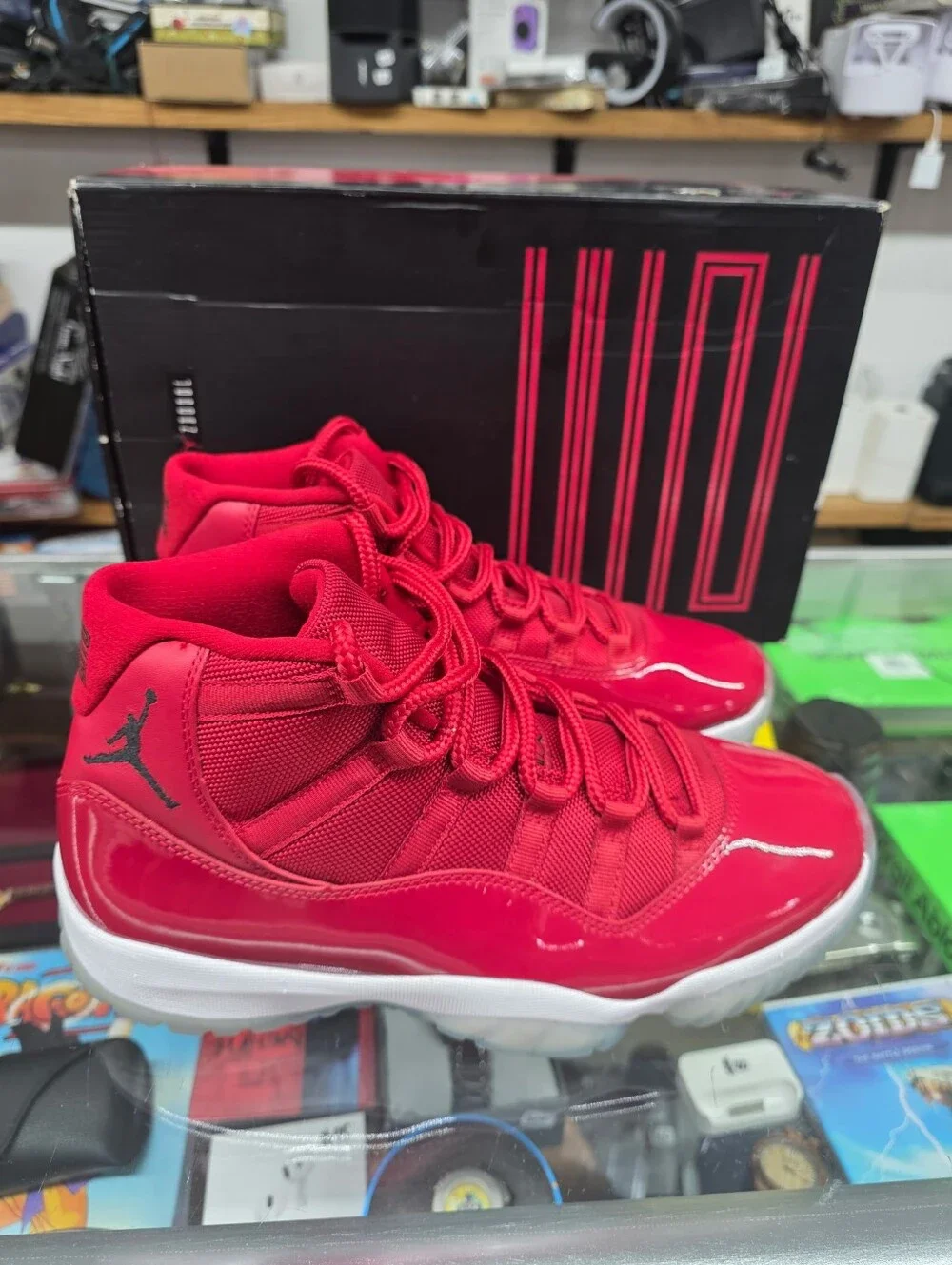 Nike Air Jordan 11 Retro Win Like '96 High Top Red 2017 (378037-623) Size 10